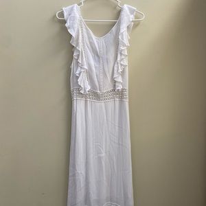 White spring summer maxi dress